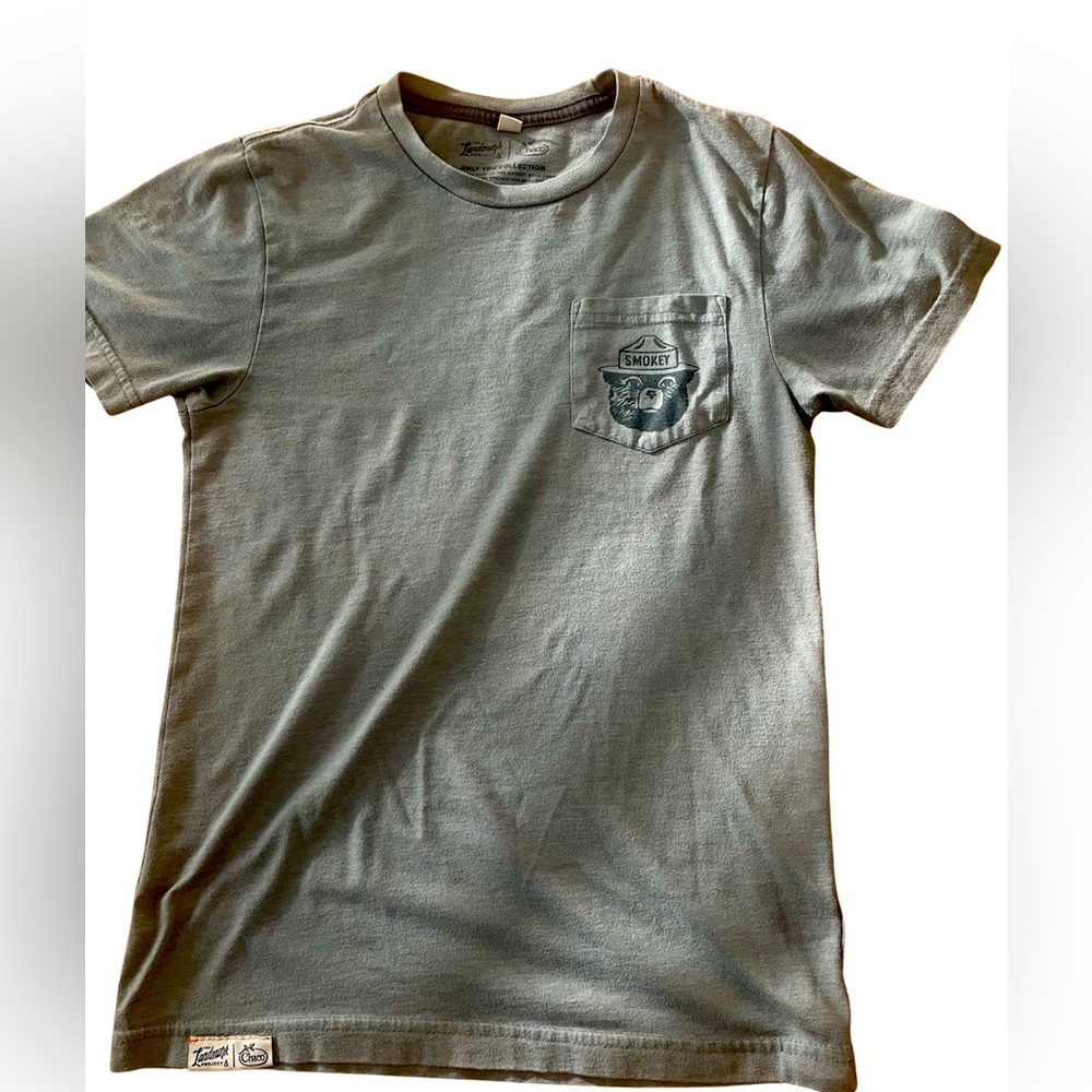 Unisex XS Smokey The Bear Gray Tshirt